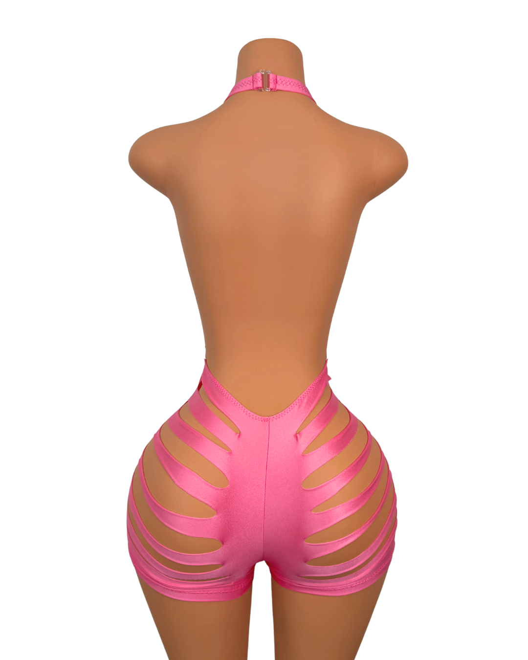 Maison Louie Halter Romper in Blush