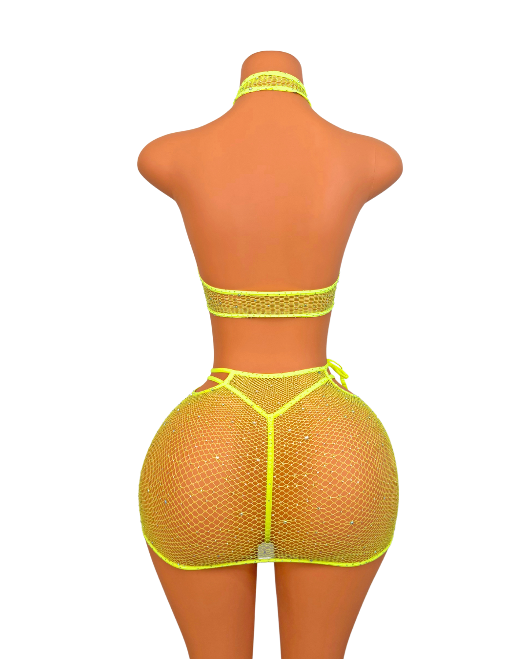 Halter Neck Fishnet 3pc