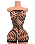 Black Fishnet Tube Top Romper