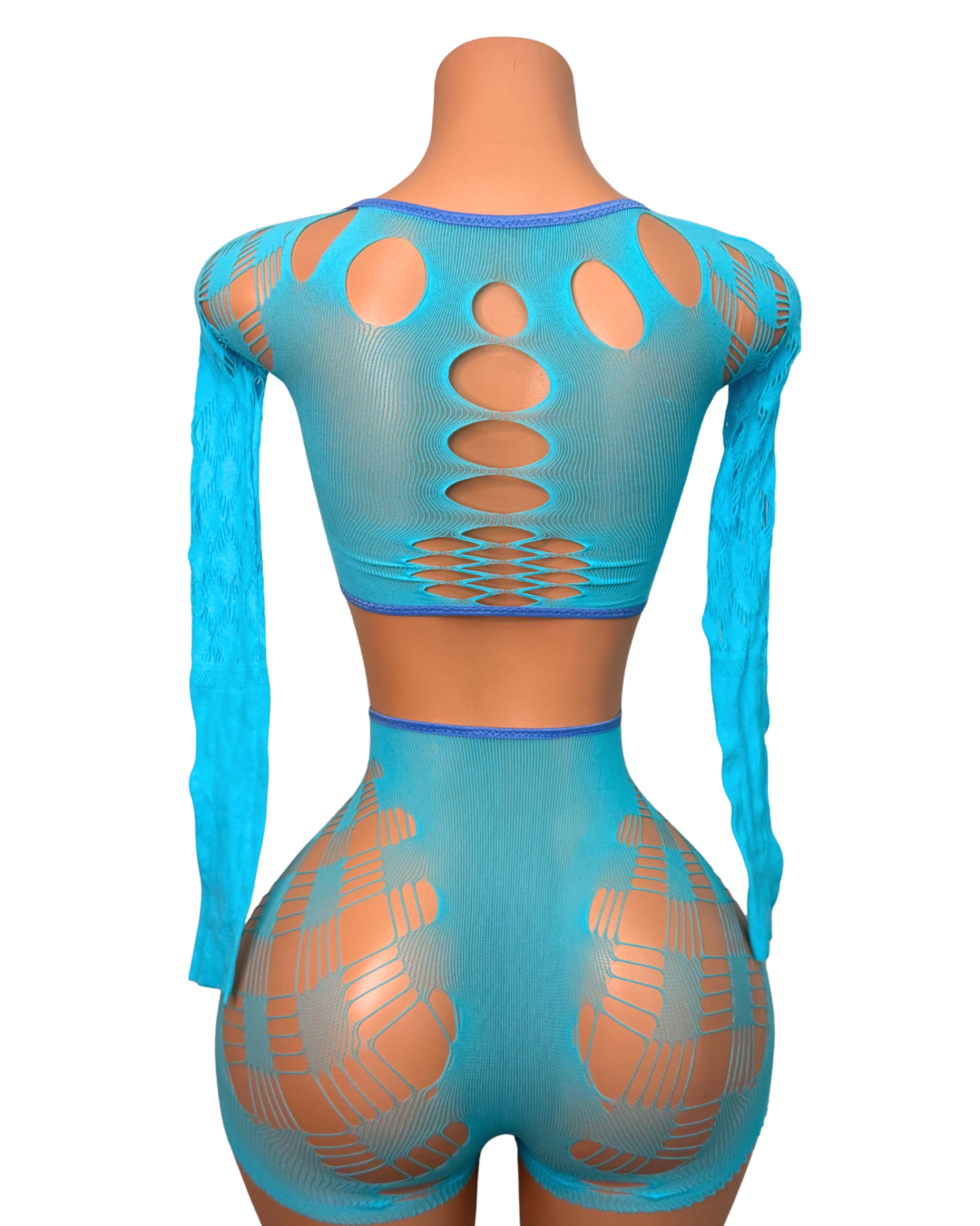 Icy Fishnet Short Set w/ Thong
