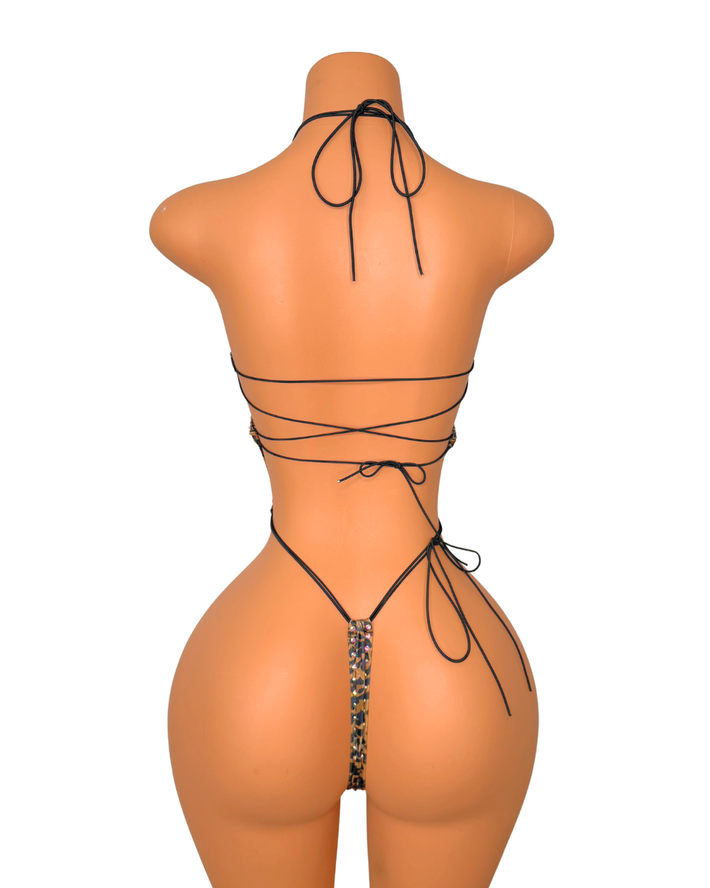 Marisa One Piece in Cheetah with Rhinestones