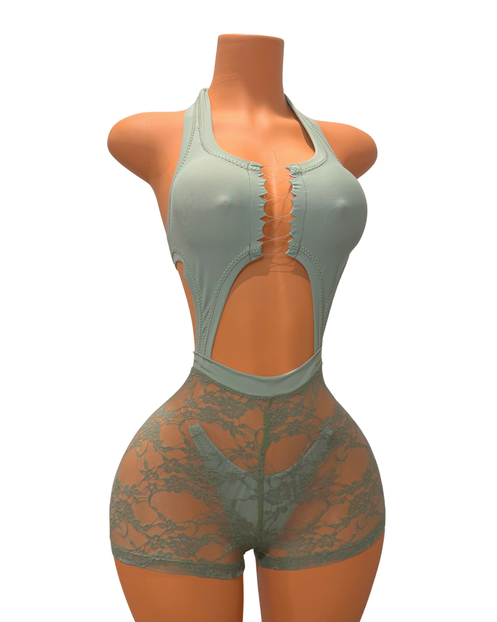 Mikayla Romper in Light Sage