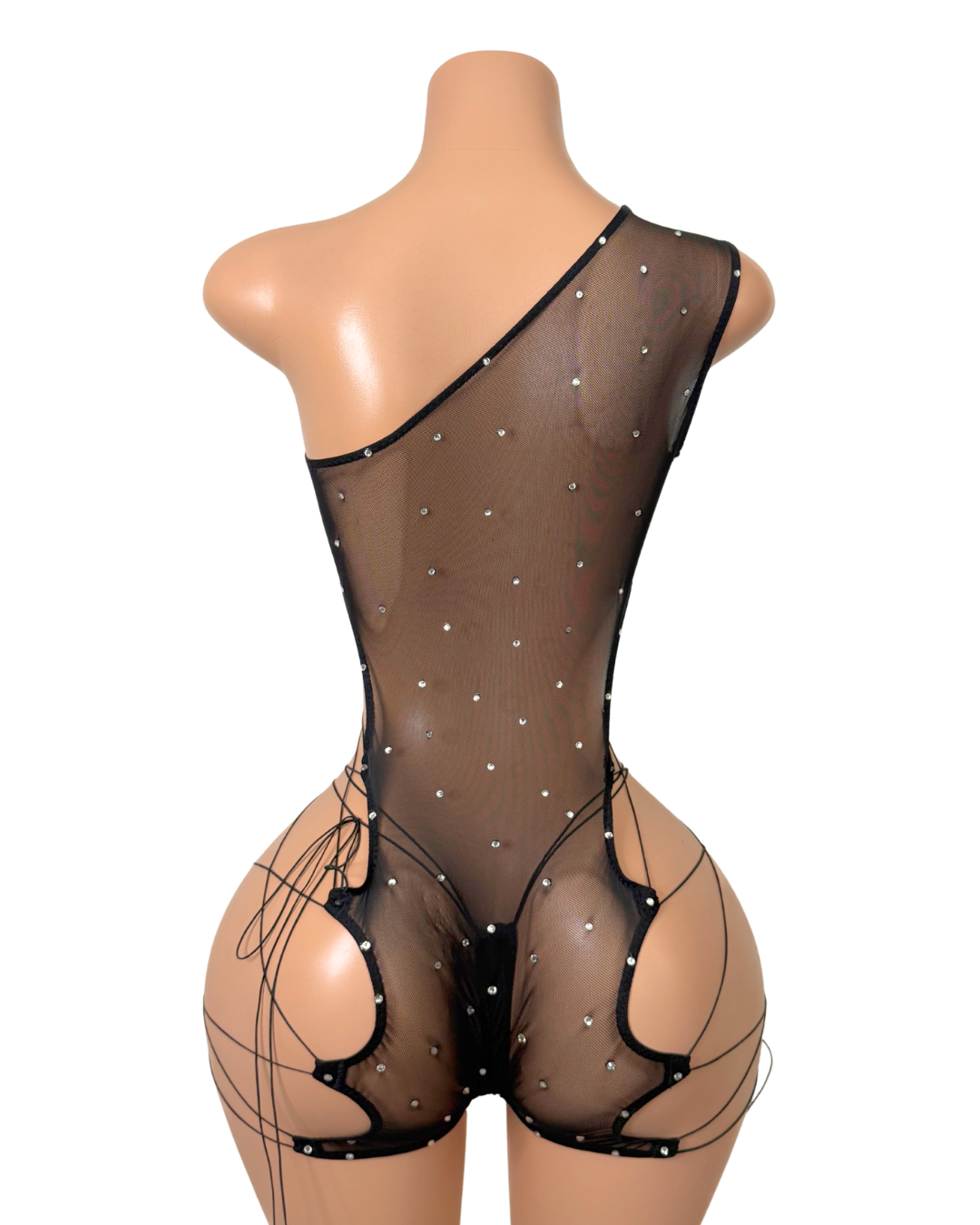 Over the Shoulder Mesh Romper