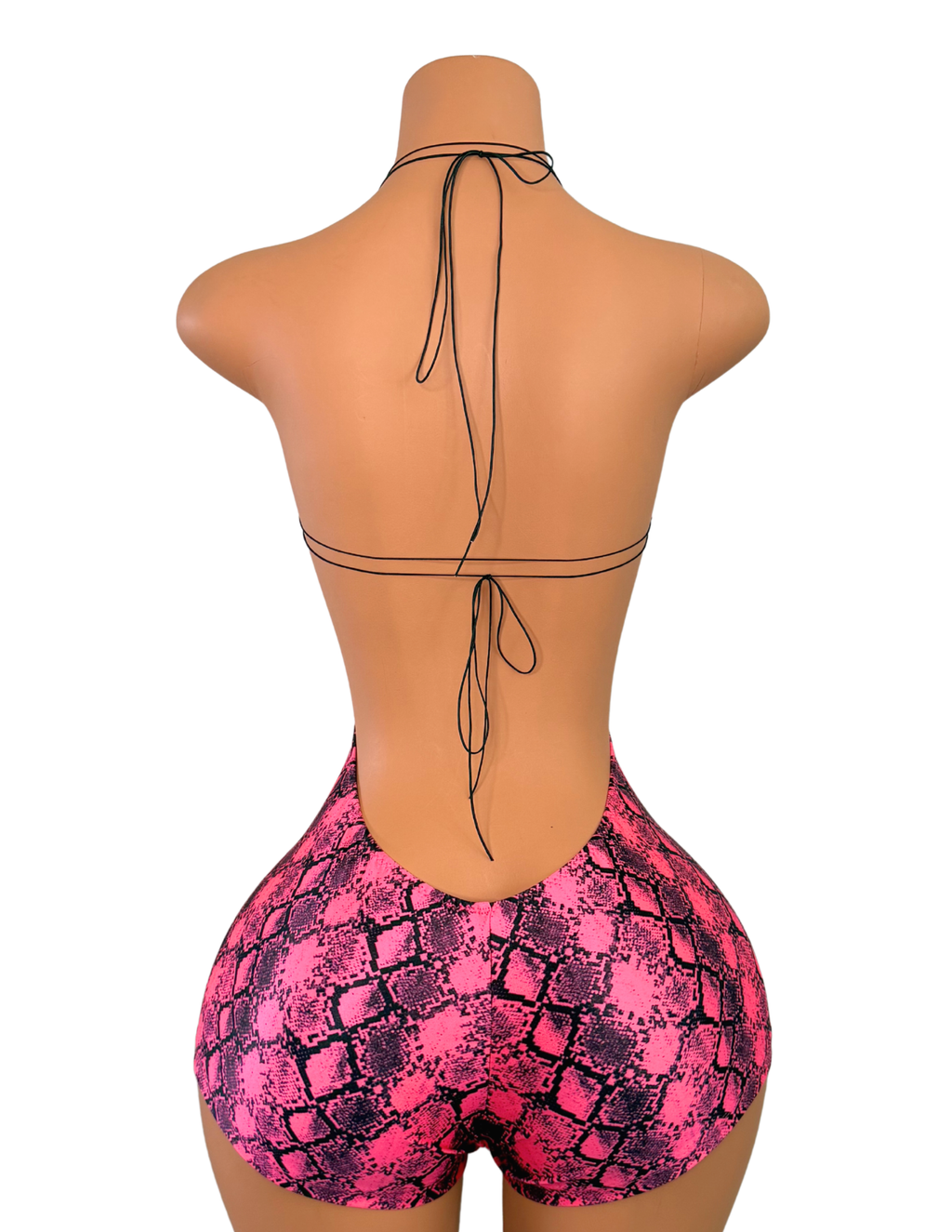 Victoria Romper in Python Pink