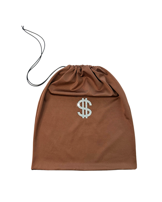 Money Sign Stripper Money Bag in Mocha