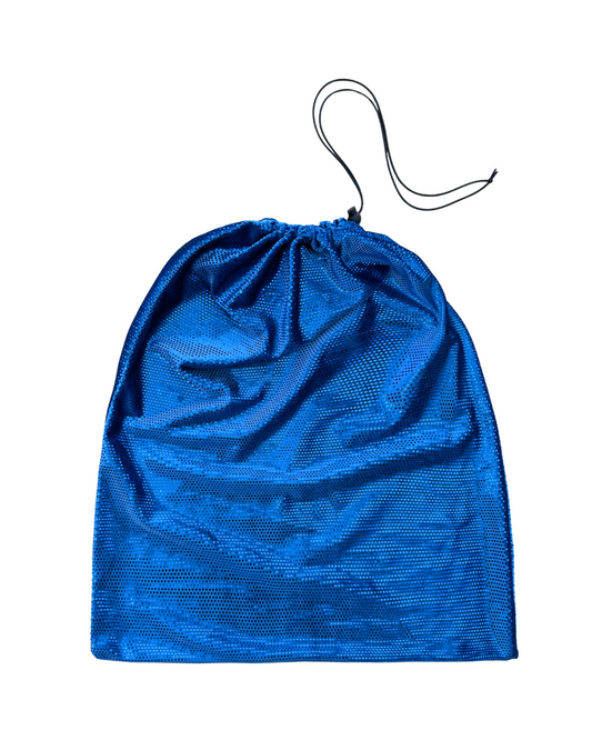 Large Money Bag in Deep Blue Sequins