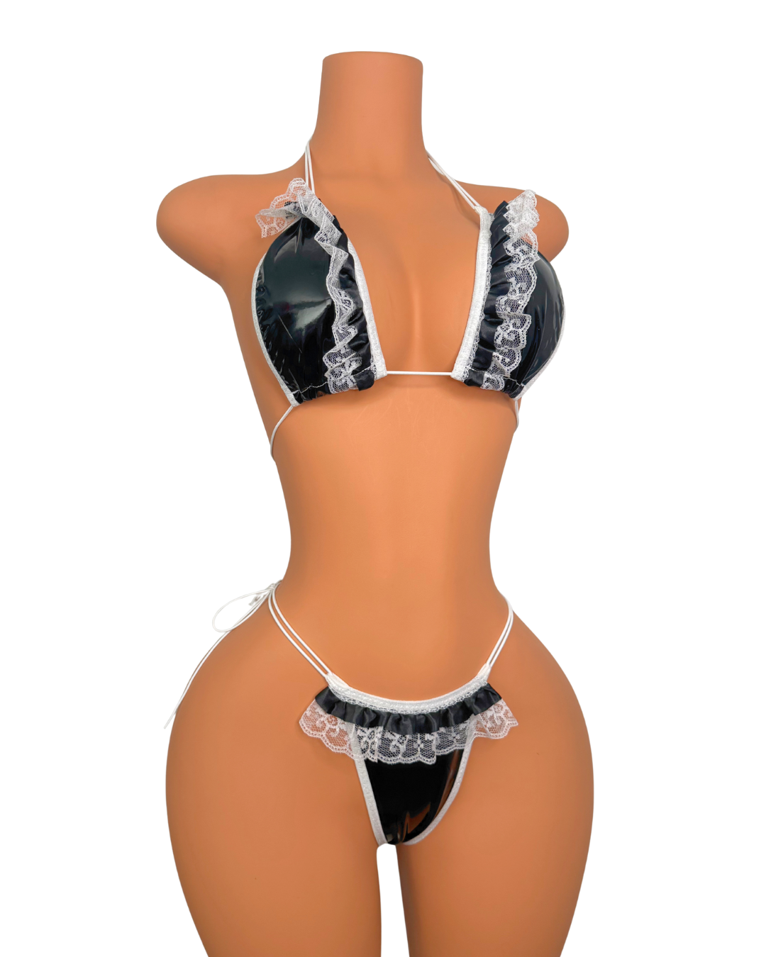 Santa's Barely-There Cutie Set in Black