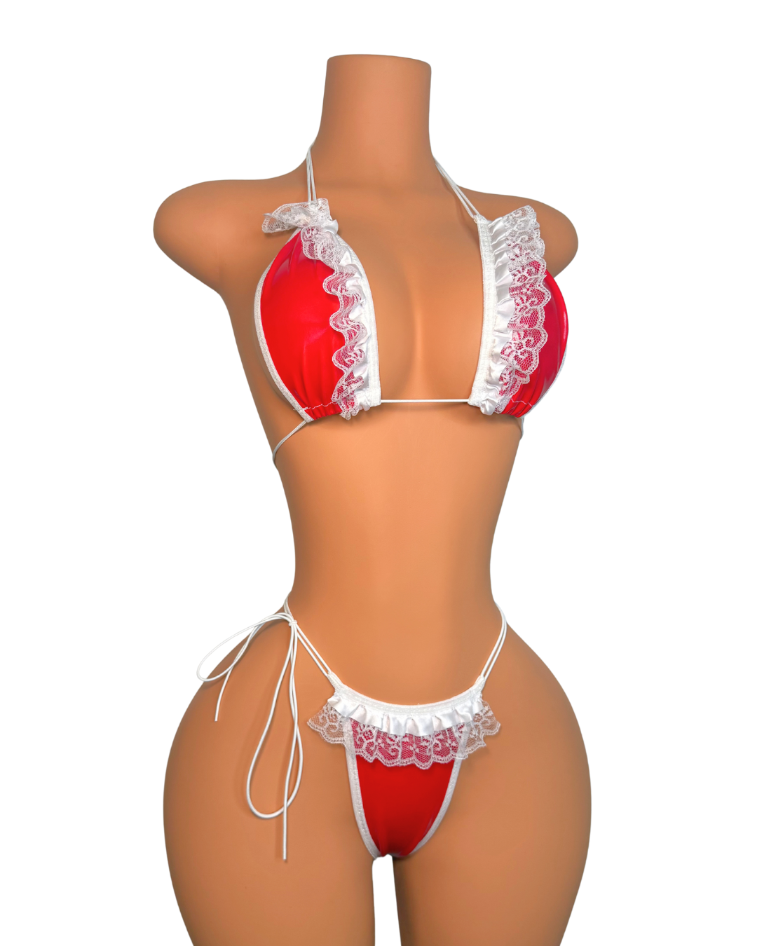 Santa's Barely-There Cutie Set in Red