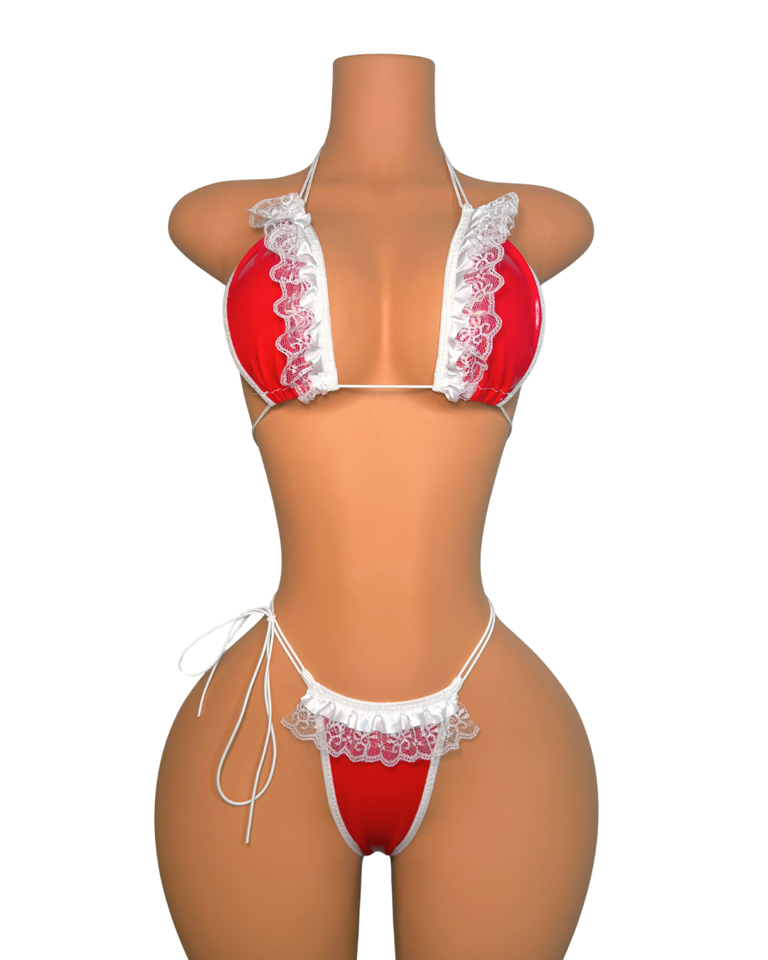 Santa's Barely-There Cutie Set in Red