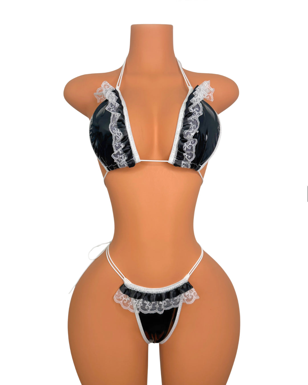 Santa's Barely-There Cutie Set in Black