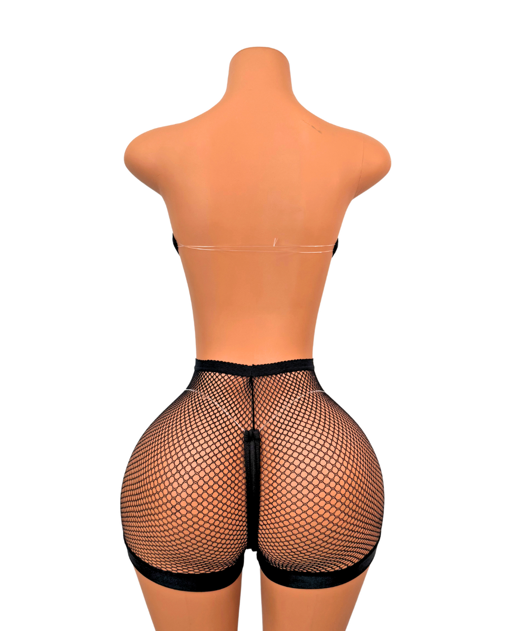 Fishnet Short Set in Black