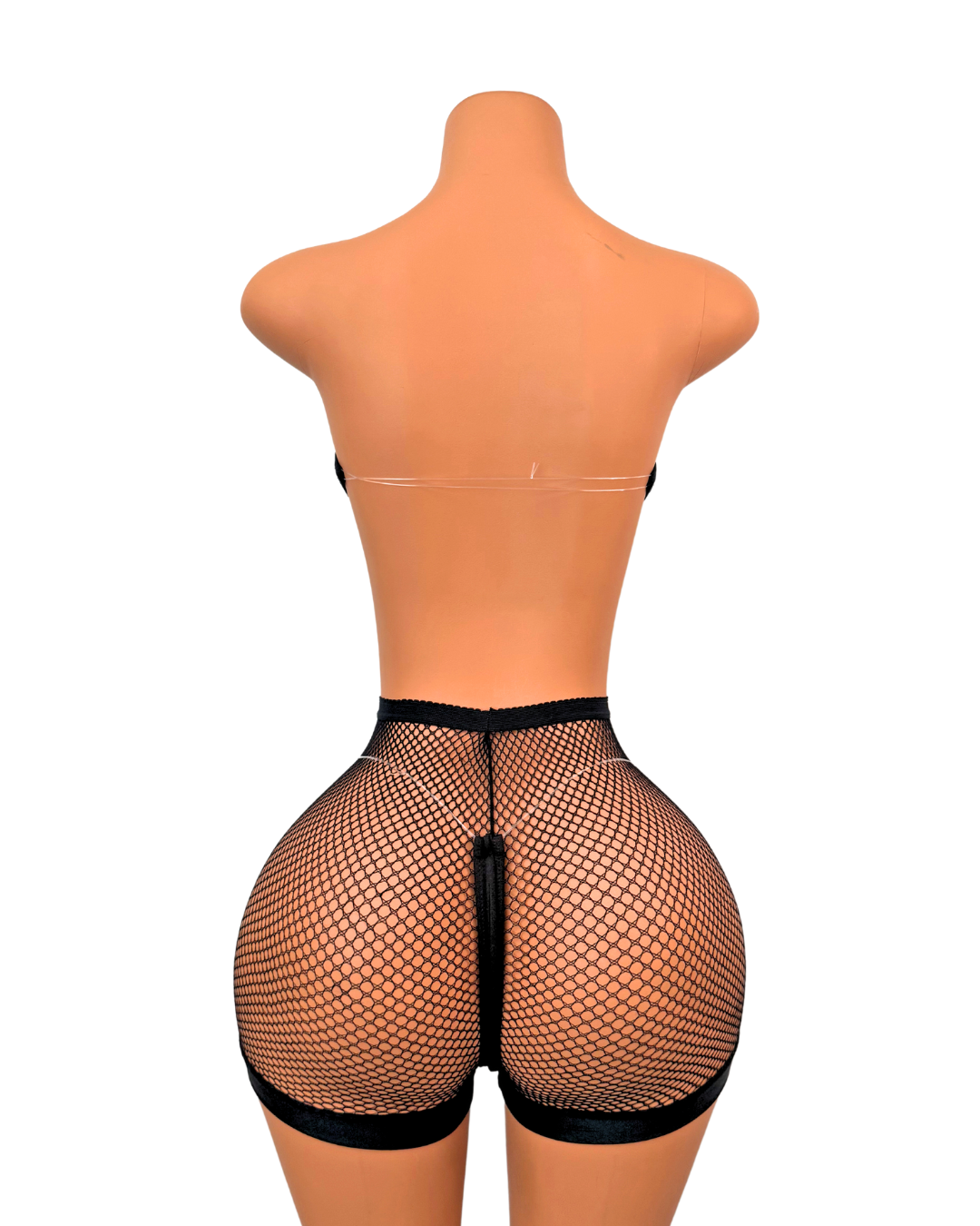 Fishnet Short Set in Black