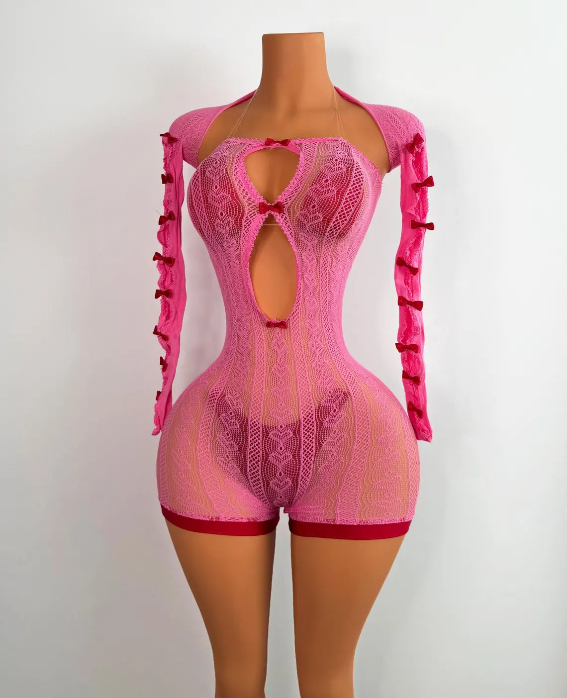 Exotic Bow Long Sleeve Set Outfit