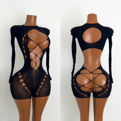 Long Sleeve Dance Wear Romper