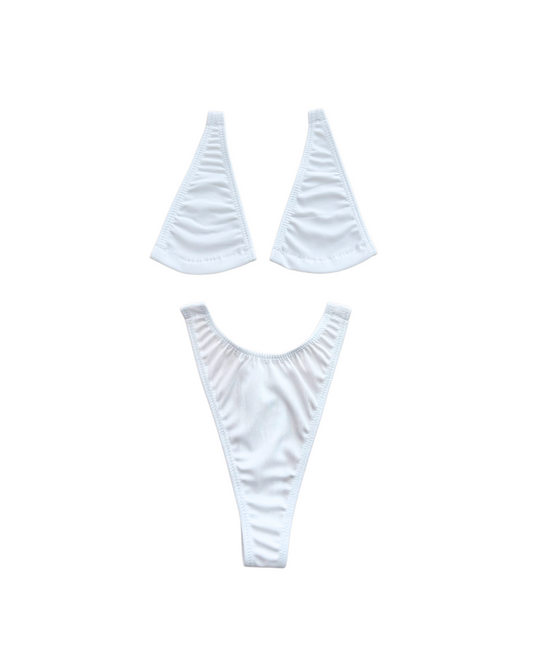 Micro Bikini with Clear String in Snow