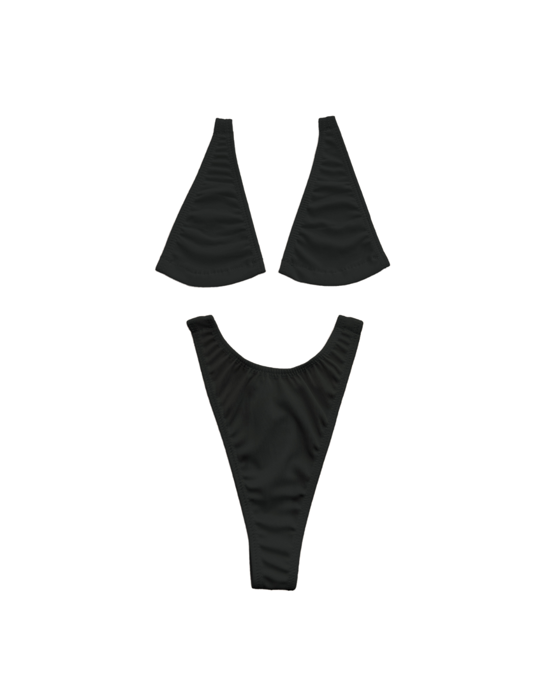 Micro Bikini with Clear String in Black