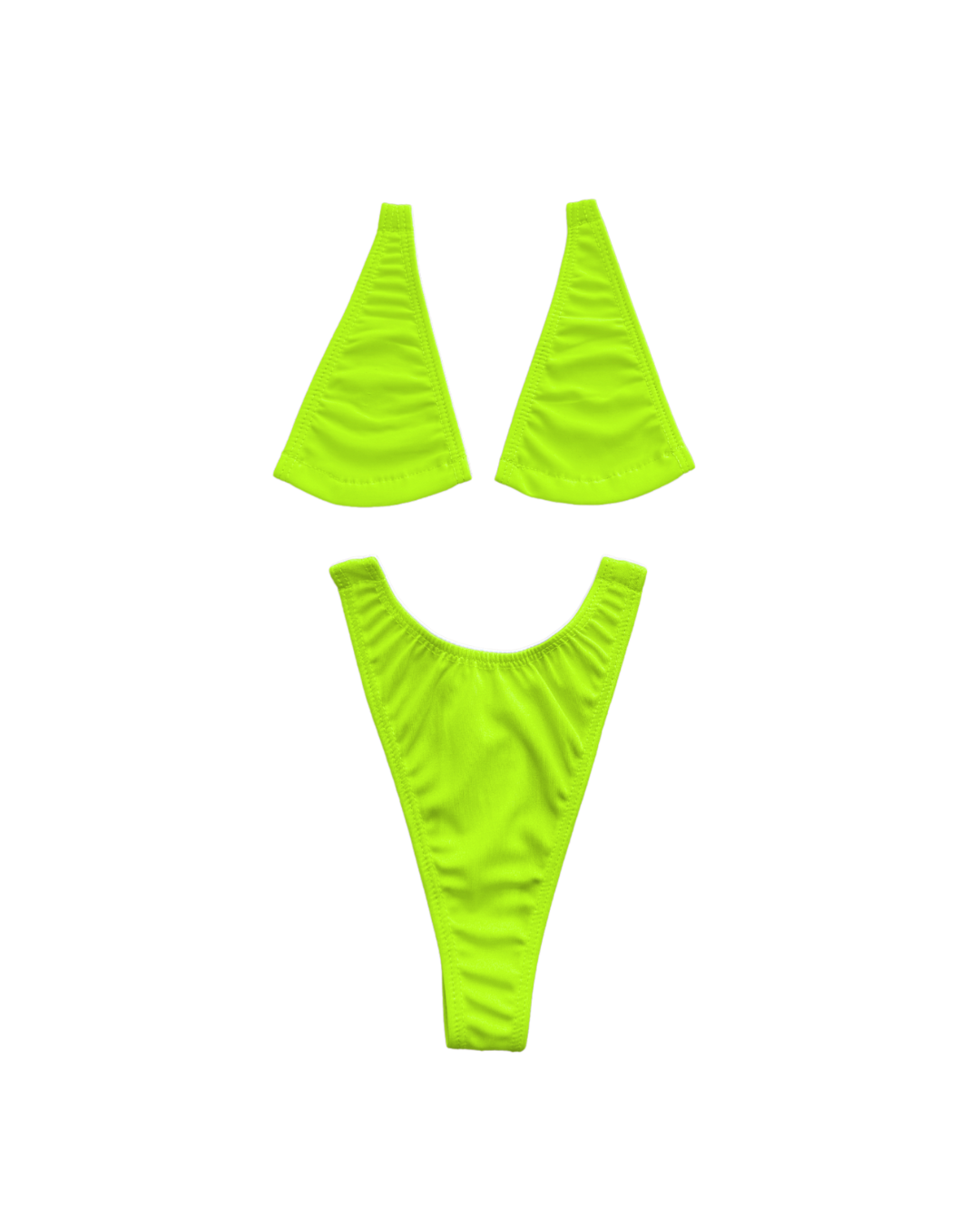 Micro Bikini with Clear String in Lime