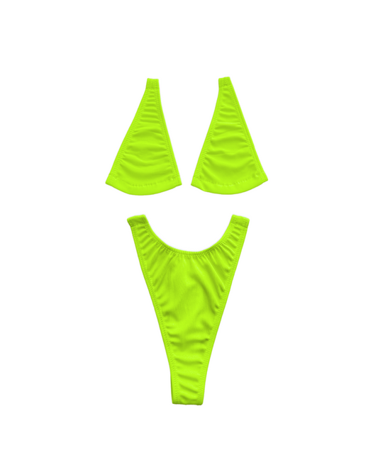 Micro Bikini with Clear String in Lime