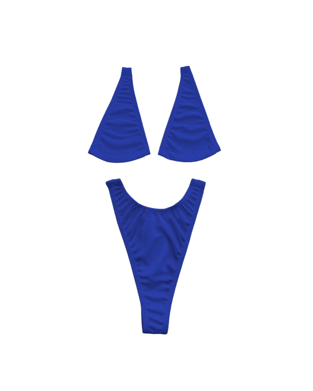 Micro Bikini with Clear String in Dodger Blue