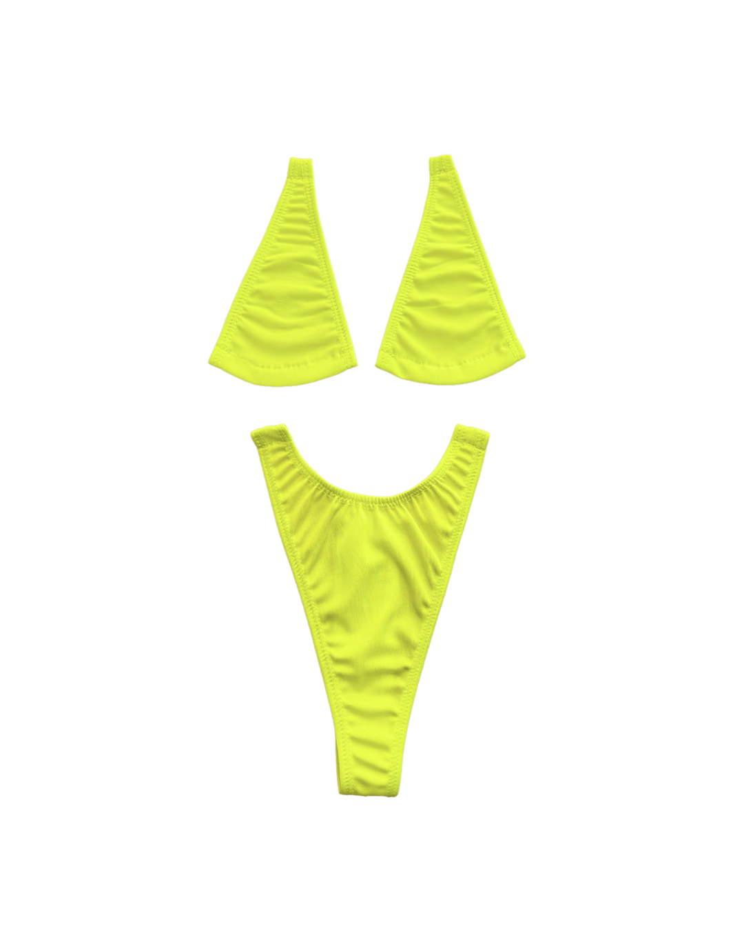 Micro Bikini with Clear String in Bright Yellow