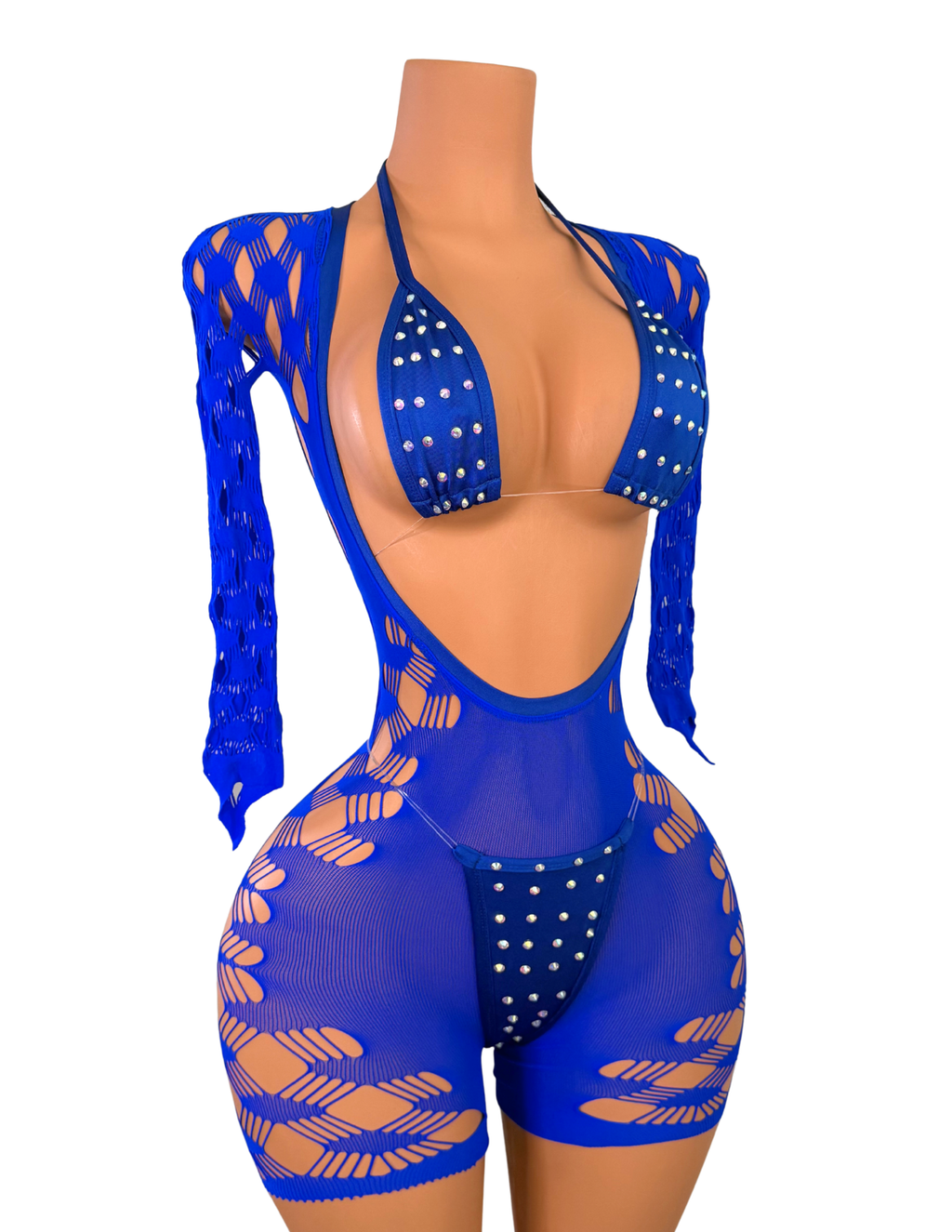 Royal Micro Bikini with Romper Set