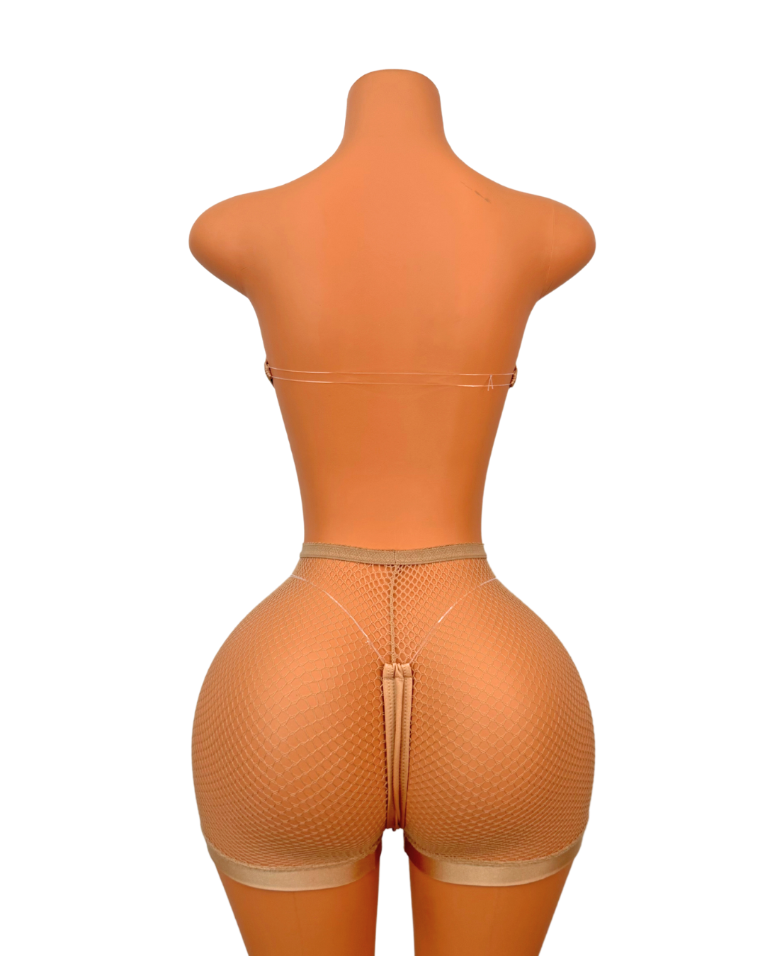 Fishnet Short Set in Nude
