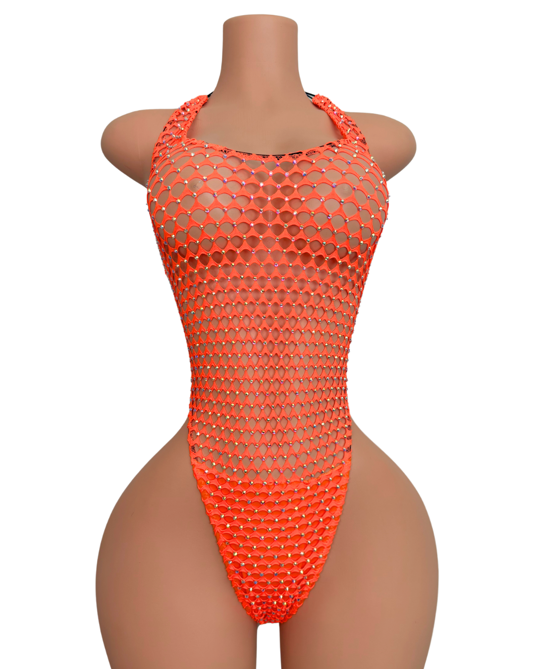 Sabrina Orange Crystal One Piece