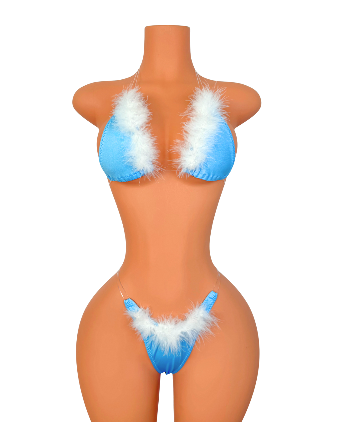 Snowflake Tease Microkini in Aqua Kiss