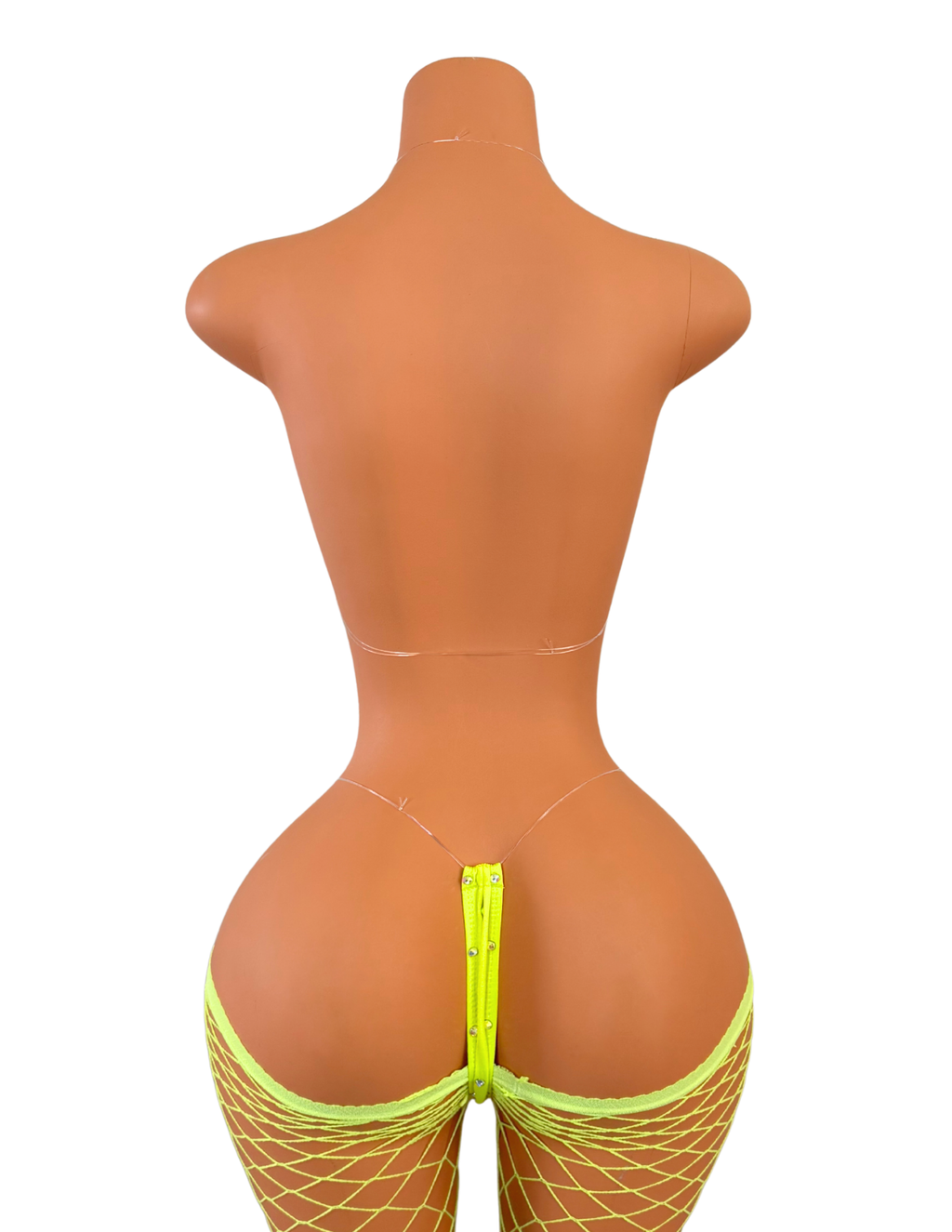 Fishnet Leggings 3PC in Yellow